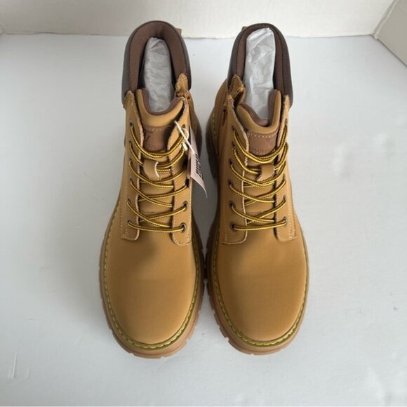 Jabasic - Women's Leather Lace-Up Ankle Boots - Wheat. Size: 9. NIB. (1844) - Picture 2 of 16